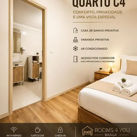 Rooms4you 3 In Historic Center Of Braga